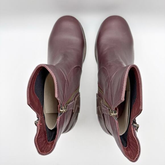 Bueno Womens Fallon Bootie EU 36 US 5.5-6 Merlot Dark Red Leather NIB - Picture 11 of 13